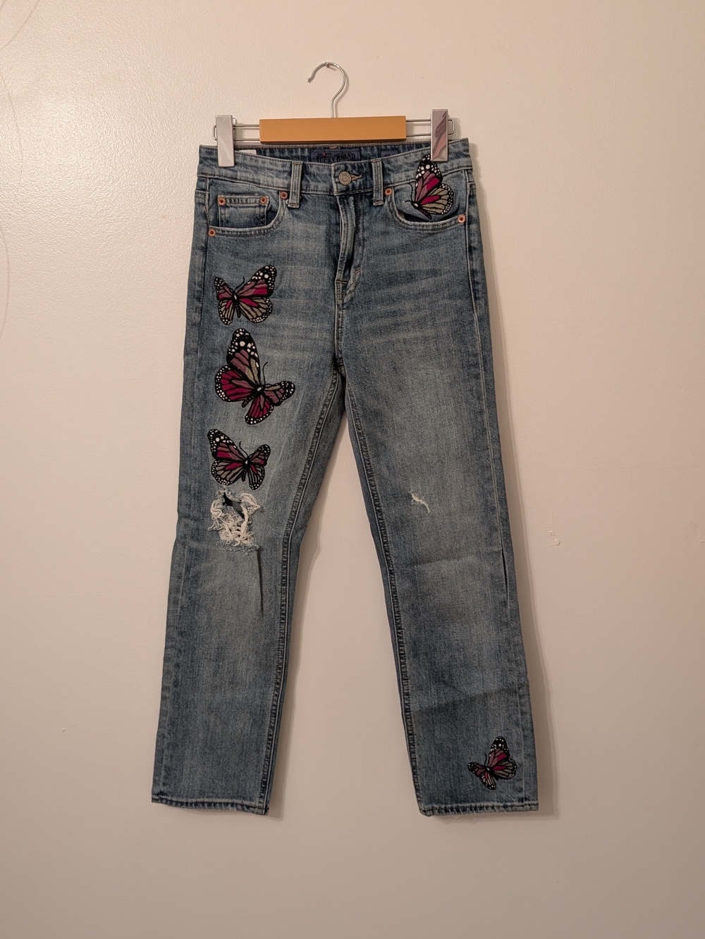 Lucky Brand Jeans with Butterfly Embroidery